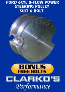 FORD 6 CYL X-FLOW POWER STEERING PULLEY (4 BOLT HARMONIC)